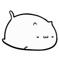Sticker White Animated Cat - 0