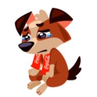 Sticker Coca-Cola Dog - 0