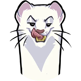 Sticker chpic.su • @Premium_EmojiTG | Горностай Гера без текста - 0