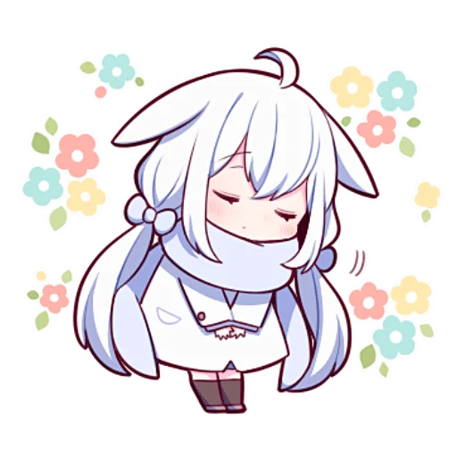 Sticker Белая зайка @nyasticks - 5 Sticker Белая зайка @nyasticks - 5