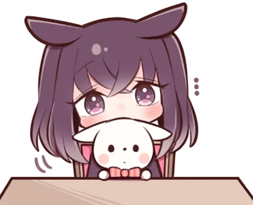 Стикер Black Sweetie Bunny @anime_stickerr - 6 Стикер Black Sweetie Bunny @anime_stickerr - 6