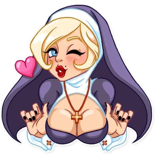 Sticker Naughty Nun - 0