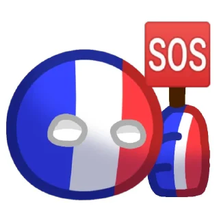 Стикер Countryballs group - 9