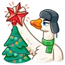 Sticker Christmas Goose - 0
