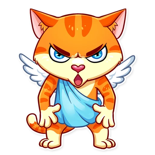 Sticker Cupid Cat - 0