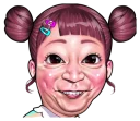 Sticker Cute face of children - 4