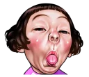 Sticker Cute face of children - 9