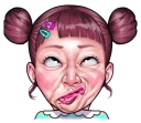 Sticker Cute face of children - 3