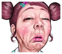 Sticker Cute face of children - 10