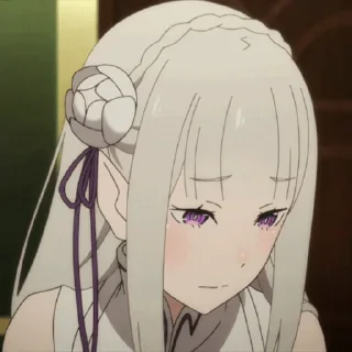 Стикер Emilia Re:Zero - @Otakuzdream - 0