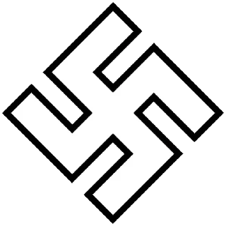 Стикер Swastika with black border - 0