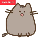 GNU GPL Pusheen GNU GPL Pusheen - clipart
