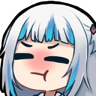 Стикер Gawr Gura by @anime_stickerr - 1