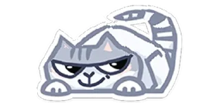 Sticker мутный кіт by @scaledJPG - 0