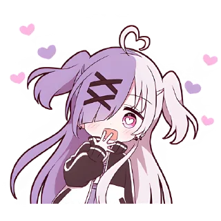 Sticker Чан с косичками @Nyasticks - 3