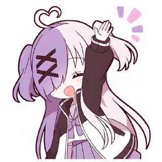 Sticker Чан с косичками @Nyasticks - 2