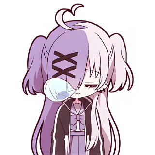 Sticker Чан с косичками @Nyasticks - 9