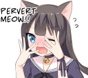 Sticker Tsundere Cat Girl Miyako - 0