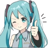 HATSUNE MIKU Pom Ver. :: @line_stickers HATSUNE MIKU Pom Ver. :: @line_stickers - аниме
