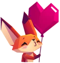 Sticker Little Cute Fox - 11