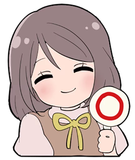 Sticker Little cute girl Momo - 0