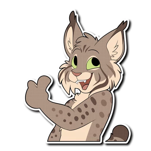 Cute Wild Cat Sticker Set