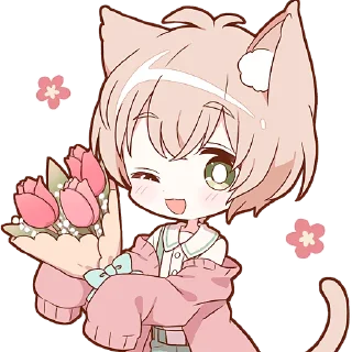 Sticker Весенние Некомими @Nyasticks - 3