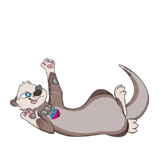 Sticker Olly the Poly Otter - 0