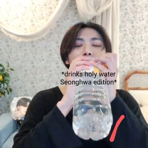 drinking water person human face