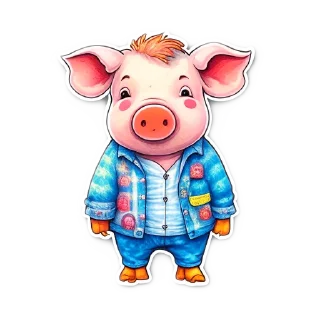 Sticker Pig1111 - 0