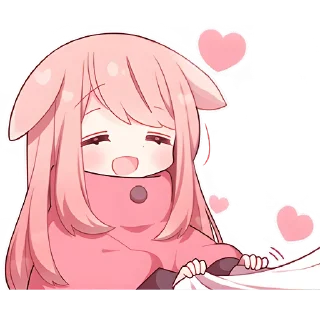 Sticker Розовый зайчик @Nyasticks - 6