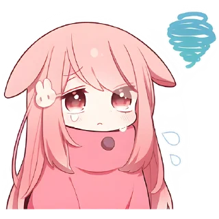 Sticker Розовый зайчик @Nyasticks - 9