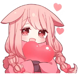 Sticker Розовый зайчик @Nyasticks - 11