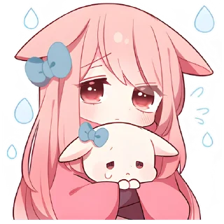 Sticker Розовый зайчик @Nyasticks - 8