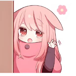 Sticker Розовый зайчик @Nyasticks - 5