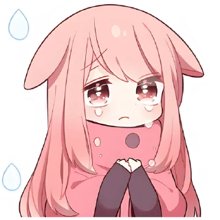 Sticker Розовый зайчик @Nyasticks - 10