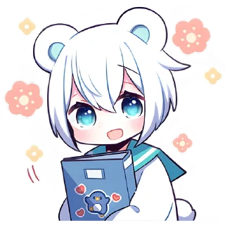 Sticker Полярная мишка-тян @nyasticks - 11