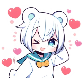 Sticker Полярная мишка-тян @nyasticks - 9