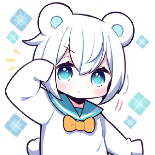 Sticker Полярная мишка-тян @nyasticks - 2
