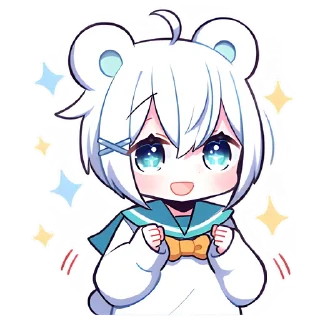 Sticker Полярная мишка-тян @nyasticks - 6
