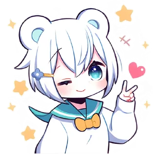 Sticker Полярная мишка-тян @nyasticks - 5