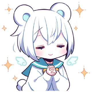Sticker Полярная мишка-тян @nyasticks - 10
