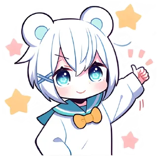 Sticker Полярная мишка-тян @nyasticks - 7