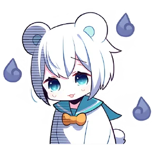 Sticker Полярная мишка-тян @nyasticks - 3