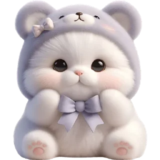 Sticker Фиолетовый мишка @Nyasticks - 7