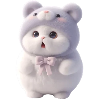 Sticker Фиолетовый мишка @Nyasticks - 10