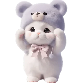 Sticker Фиолетовый мишка @Nyasticks - 4