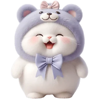 Sticker Фиолетовый мишка @Nyasticks - 6