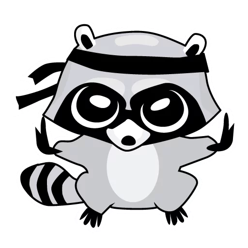 Sticker Raccoon_pack_Енотик - 0