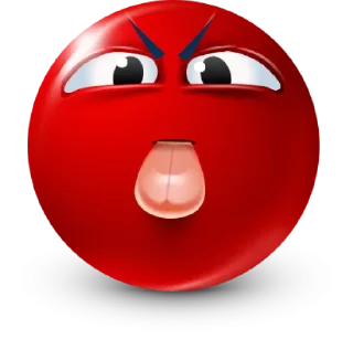 Sticker Red Face Emoji @TgSticker - 0